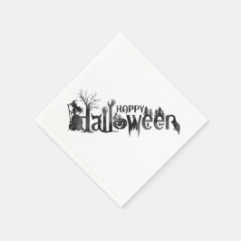 Creepy Halloween Pappra Napkins Pappersservett