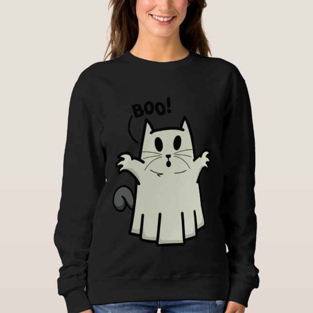 Creepy Halloween Peeking Black Cat for Feline T Shirt (Framsida)