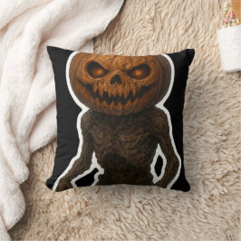 Creepy Halloween Pumpkin Monster Sticker Kudde