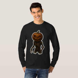 Creepy Halloween Pumpkin Monster Sticker T Shirt