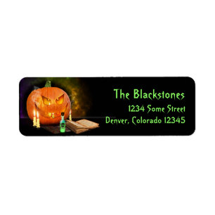 Creepy Halloween-Returetiketter Returadress Etikett