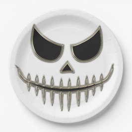Creepy Halloween Skeleton Ansikte Round