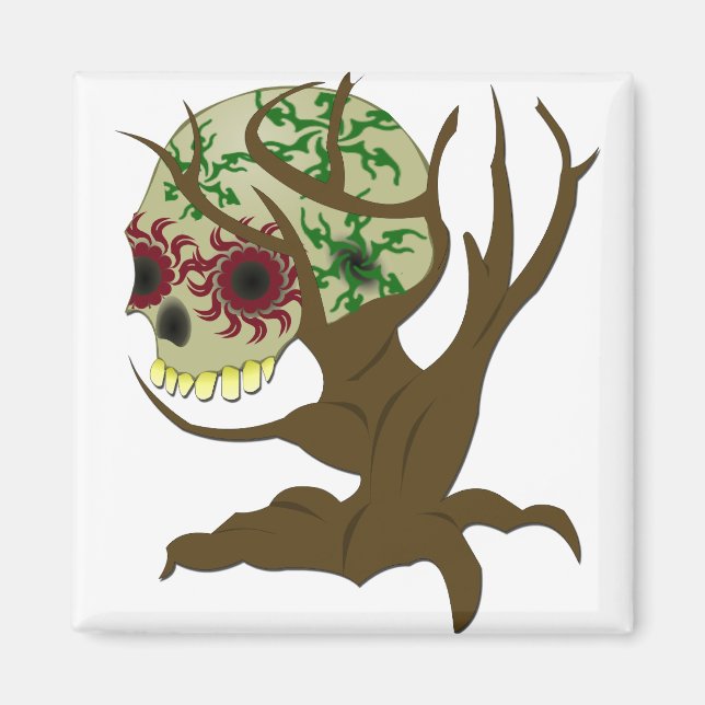 Creepy Halloween Skull Magnet (Framsidan)