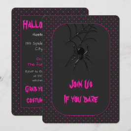Creepy Halloween Spider Inbjudningar
