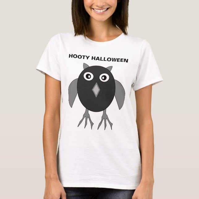 Creepy Halloween Uggla Anpassningsbar T Shirt (Framsida)