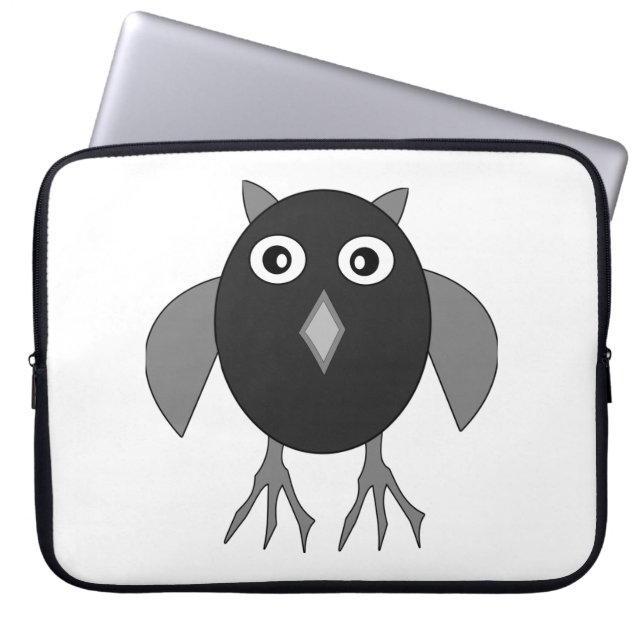 Creepy Halloween Uggla Bärbar dator Laptop Sleeve (Framsidan)