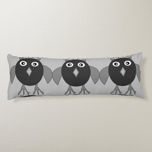 Creepy Halloween Uggla Body Pillow Kroppskudde (Baksidan)
