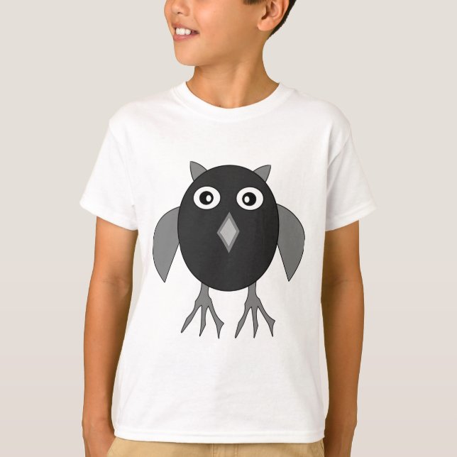 Creepy Halloween Uggla Kids T Shirt (Framsida)