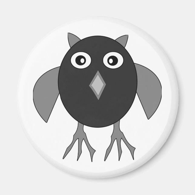 Creepy Halloween Uggla Magnet (Framsidan)