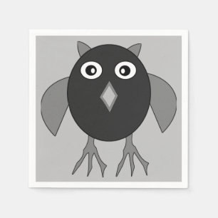 Creepy Halloween Uggla Pappra Napkins Pappersservett