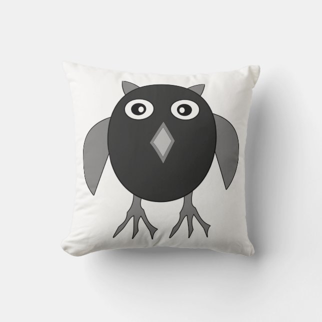 Creepy Halloween Uggla Pillow Kudde (Framsida)
