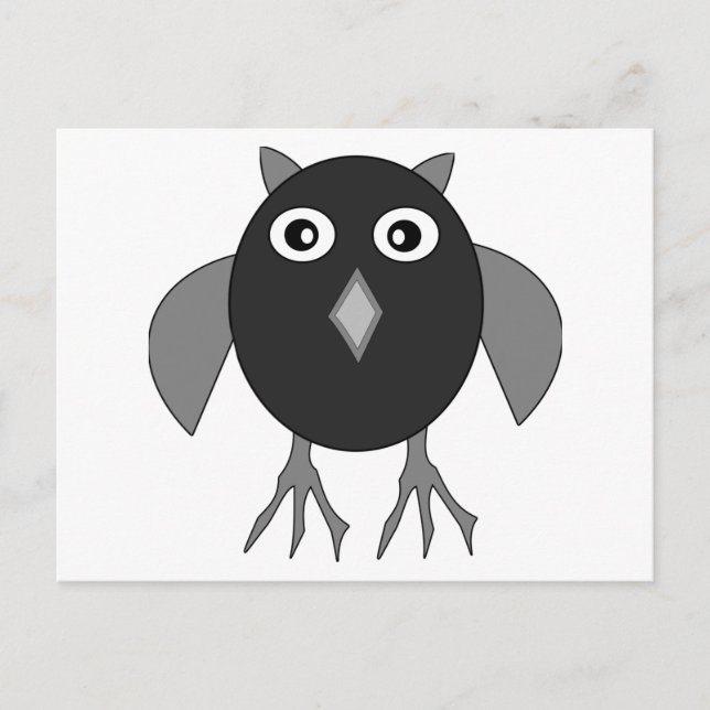 Creepy Halloween Uggla-vykort Vykort (Framsida)