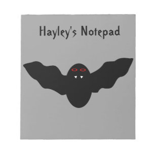 Creepy Halloween Vampire Fladdermus Anpassade Ante Anteckningsblock