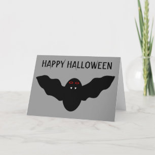 Creepy Halloween Vampire Fladdermus Anpassningsbar Kort