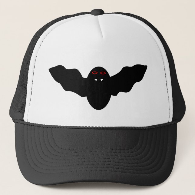 Creepy Halloween Vampire Fladdermus Hat Truckerkeps (Framsida)
