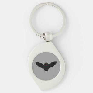 Creepy Halloween Vampire Fladdermus Keychain Swirl Silverfärgad Nyckelring