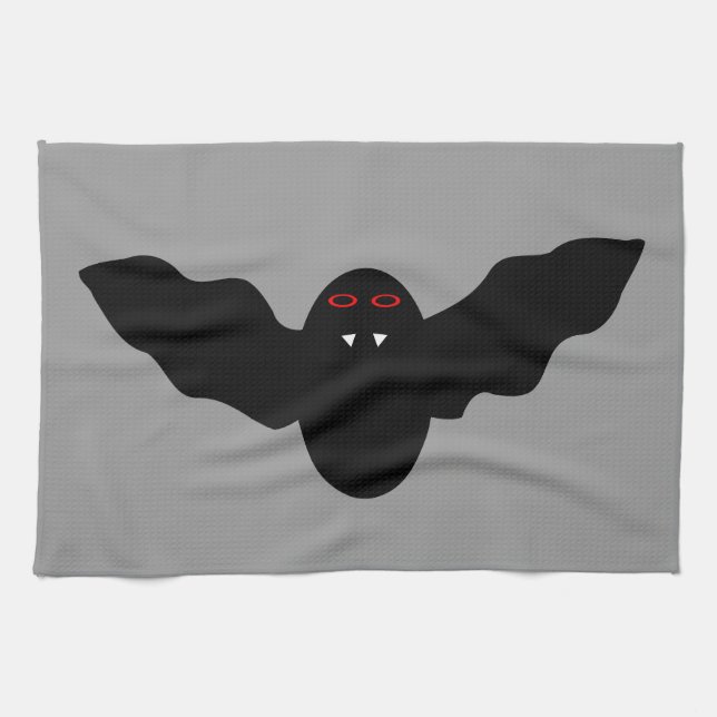 Creepy Halloween Vampire Fladdermus Kitchen Towel Kökshandduk (Horisontell)