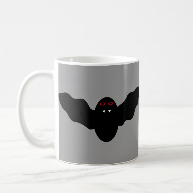 Creepy Halloween Vampire Fladdermus Mugg (Vänster)