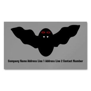 Creepy Halloween Vampire Fladdermus Personlig Magnetiska Visitkort
