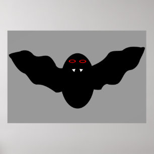 Creepy Halloween Vampire Fladdermus Poster