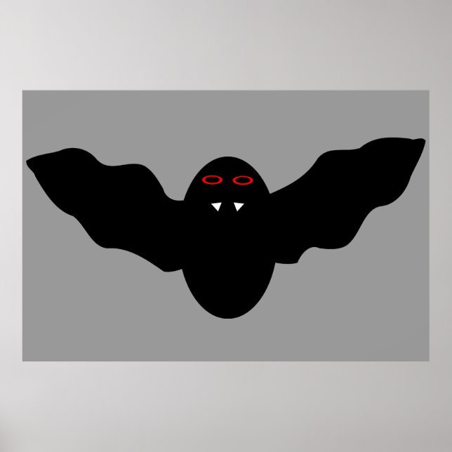 Creepy Halloween Vampire Fladdermus Poster (Framsidan)