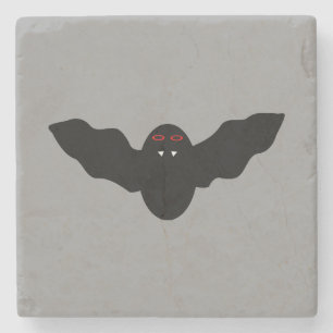 Creepy Halloween Vampire Fladdermus Stone Underläg Underlägg Sten