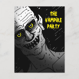Creepy Halloween Vampire Party Vykort