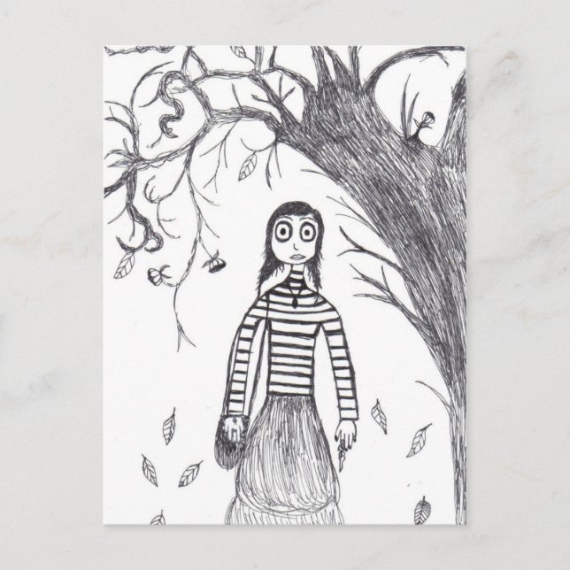 Creepy Halloween Vykort (Framsida)