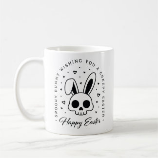 Creepy Happy Easter bunny skull gothic aesthetic Kaffemugg