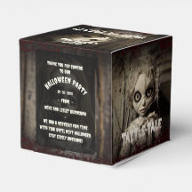 Creepy Haunted Doll Halloween Favor Boxes | Spooky