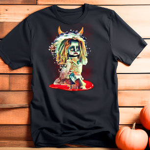 Creepy Haunted Doll Scary Horror Halloween T-Shi T Shirt