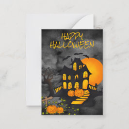 Creepy Haunted House Halloween Classroom Anteckningskort