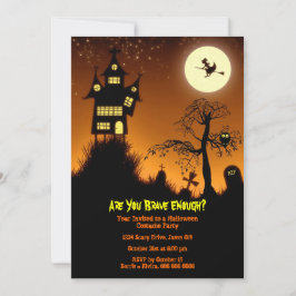 Creepy Haunted House Halloween fest Inbjudningar