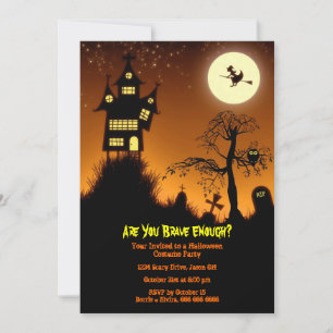 Creepy Haunted House Halloween fest Inbjudningar
