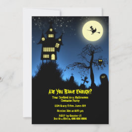 Creepy Haunted House Halloween fest Inbjudningar