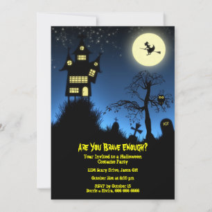 Creepy Haunted House Halloween fest Inbjudningar