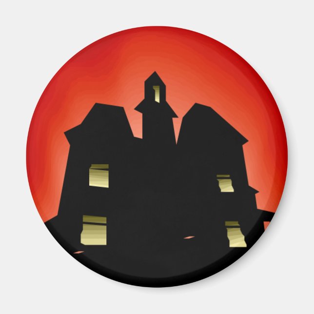 Creepy Haunted House Magnet (Framsidan)