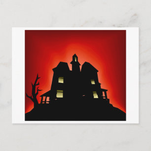 Creepy Haunted House Vykort