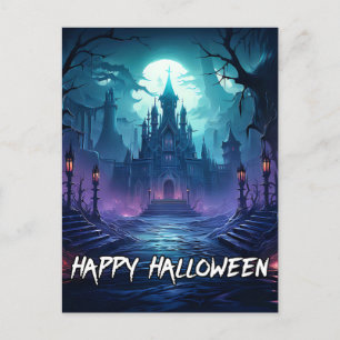 Creepy Haunted Manor   HAPPY HALLOWEEN Vykort