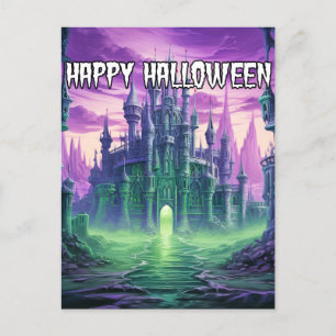 Creepy Haunted Mansion HAPPY HALLOWEEN Vykort