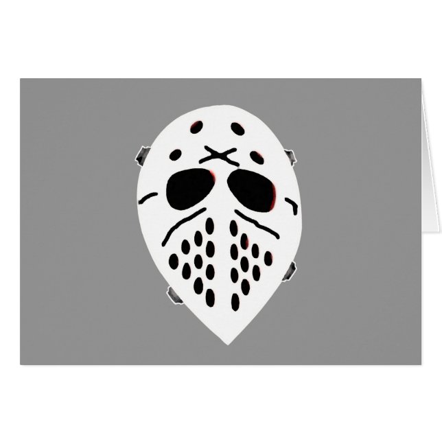 Creepy Hockey Mask Products Hälsningskort (Framsidan Horizontal)