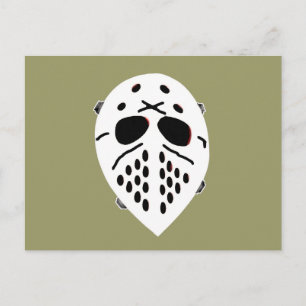 Creepy Hockey Mask Products Vykort