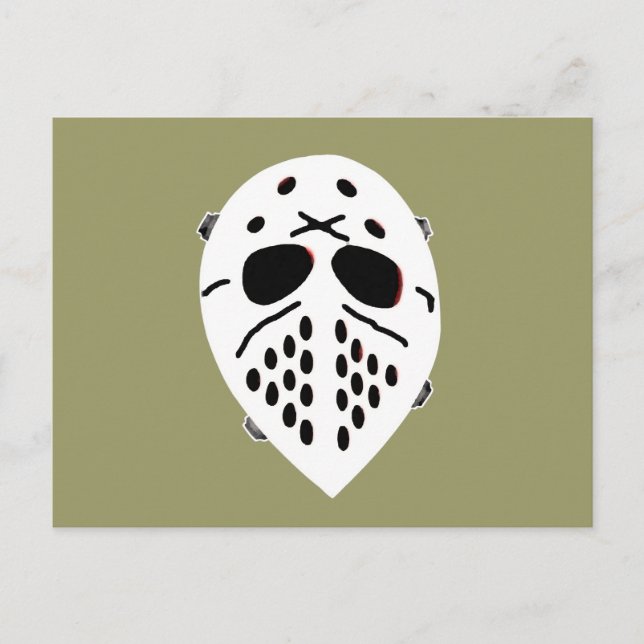 Creepy Hockey Mask Products Vykort (Framsida)