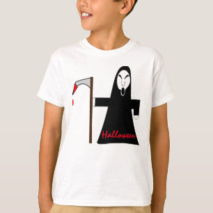 Creepy Hooded Man med Bloody Ax T Shirt