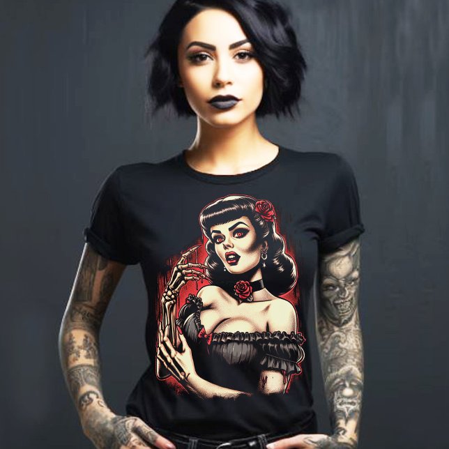 Creepy Horror Girl T Shirt (Skapare uppladdad)