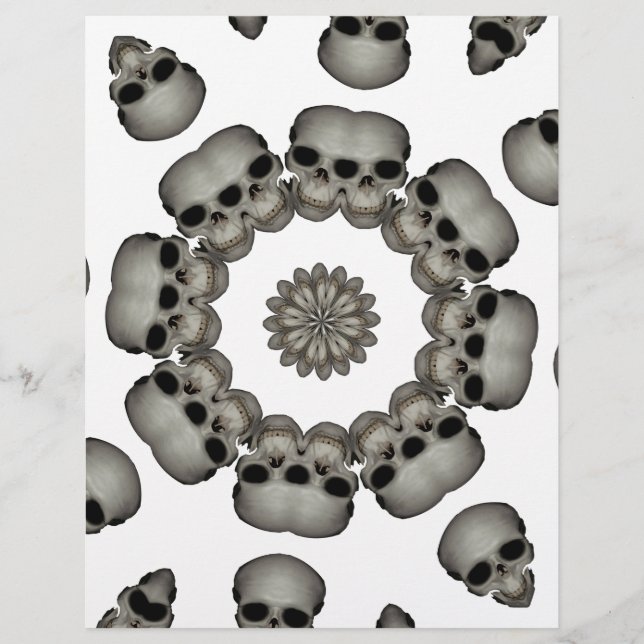 Creepy Human Skull Mandala (Framsida)