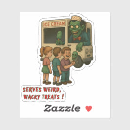 Creepy Ice Cream Truck – Weird & Wacky Horror Trea Klistermärken