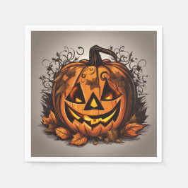 Creepy Jack-O-Lantern Halloween Pappersservett