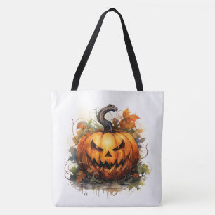 Creepy Jack-o-Lantern Tygkasse