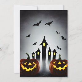 Creepy Jack o'Lantern Halloween Bash Party Inbjudningar